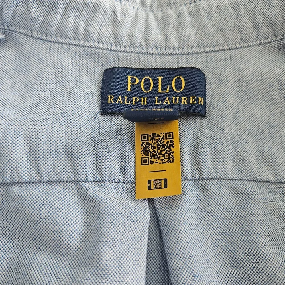 Ralph Lauren Polo Bear Oxford Shirt – Blue, Size 2T - Picture 12 of 12